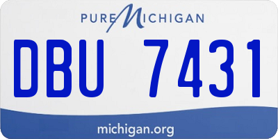 MI license plate DBU7431