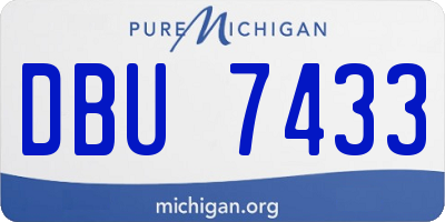 MI license plate DBU7433