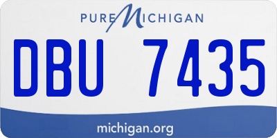 MI license plate DBU7435
