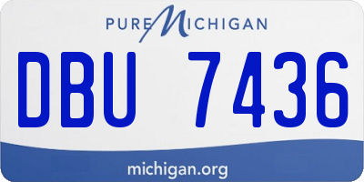 MI license plate DBU7436