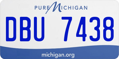 MI license plate DBU7438