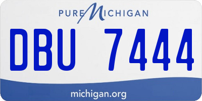 MI license plate DBU7444