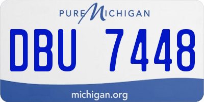 MI license plate DBU7448