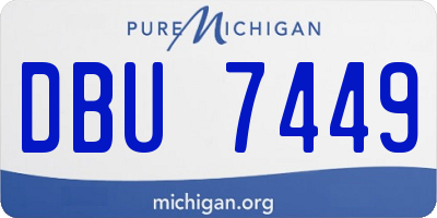 MI license plate DBU7449