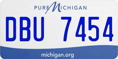 MI license plate DBU7454