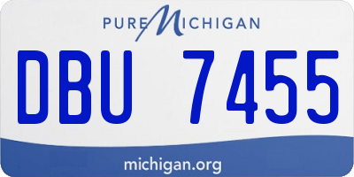 MI license plate DBU7455