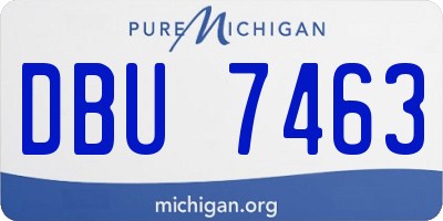 MI license plate DBU7463