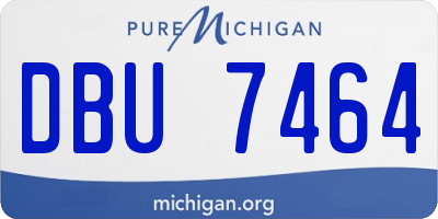 MI license plate DBU7464