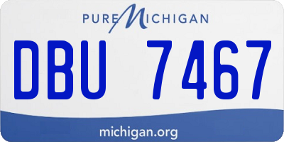 MI license plate DBU7467