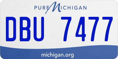 MI license plate DBU7477