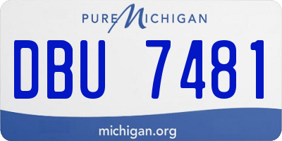 MI license plate DBU7481