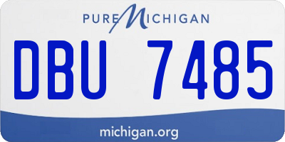 MI license plate DBU7485