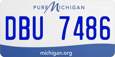 MI license plate DBU7486
