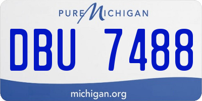 MI license plate DBU7488