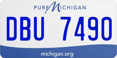 MI license plate DBU7490