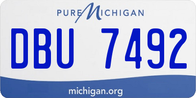 MI license plate DBU7492