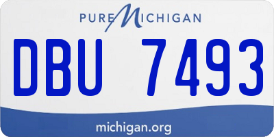 MI license plate DBU7493