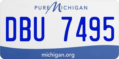 MI license plate DBU7495