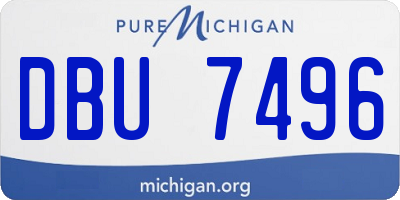 MI license plate DBU7496