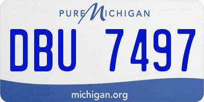 MI license plate DBU7497