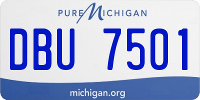 MI license plate DBU7501
