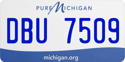 MI license plate DBU7509