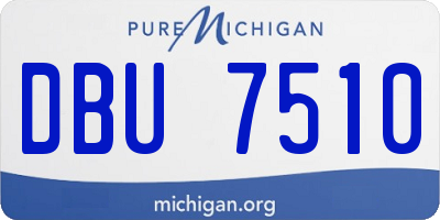 MI license plate DBU7510