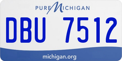 MI license plate DBU7512