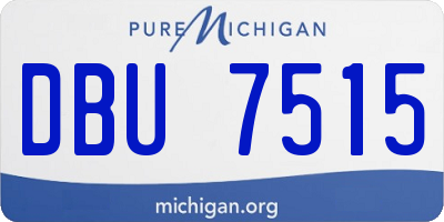 MI license plate DBU7515