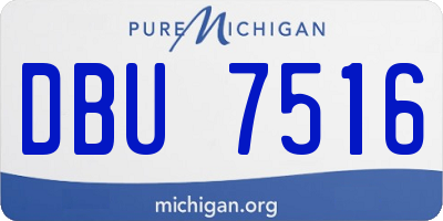 MI license plate DBU7516