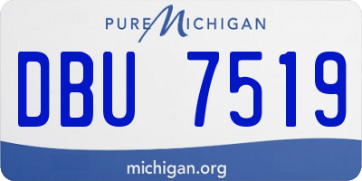 MI license plate DBU7519