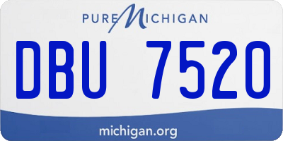 MI license plate DBU7520