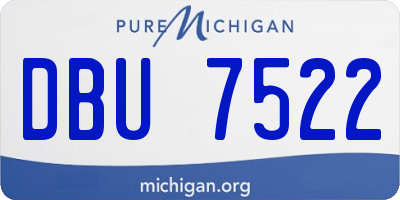 MI license plate DBU7522