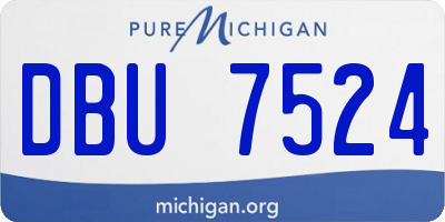 MI license plate DBU7524