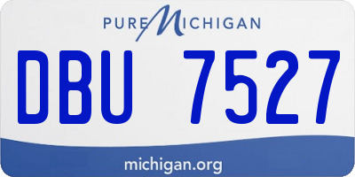 MI license plate DBU7527
