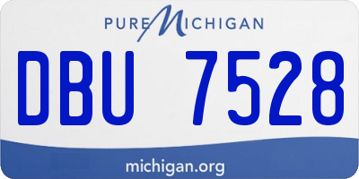 MI license plate DBU7528