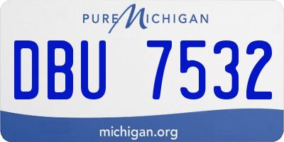 MI license plate DBU7532