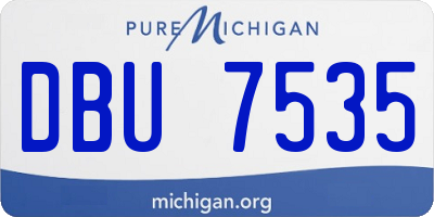 MI license plate DBU7535