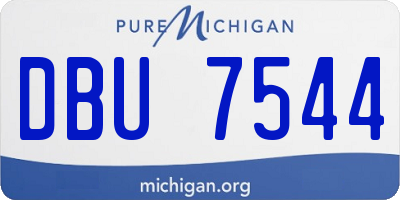 MI license plate DBU7544