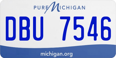 MI license plate DBU7546