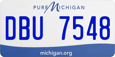 MI license plate DBU7548