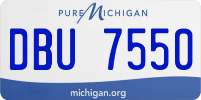 MI license plate DBU7550