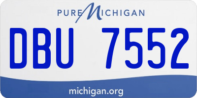 MI license plate DBU7552
