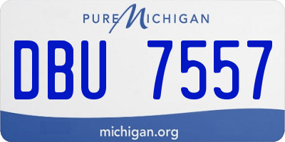 MI license plate DBU7557