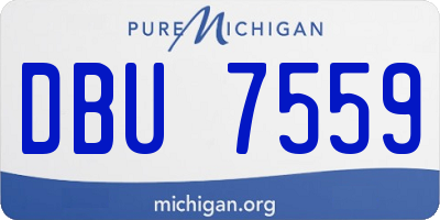 MI license plate DBU7559