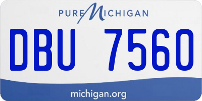 MI license plate DBU7560