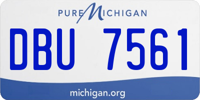 MI license plate DBU7561