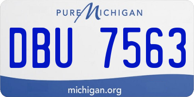 MI license plate DBU7563