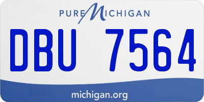 MI license plate DBU7564