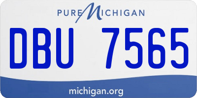 MI license plate DBU7565
